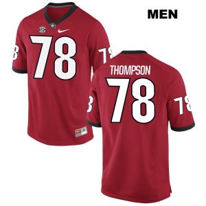Men's Georgia Bulldogs NCAA #78 Trenton Thompson Nike Stitched Red Authentic College Football Jersey EQR0054OH